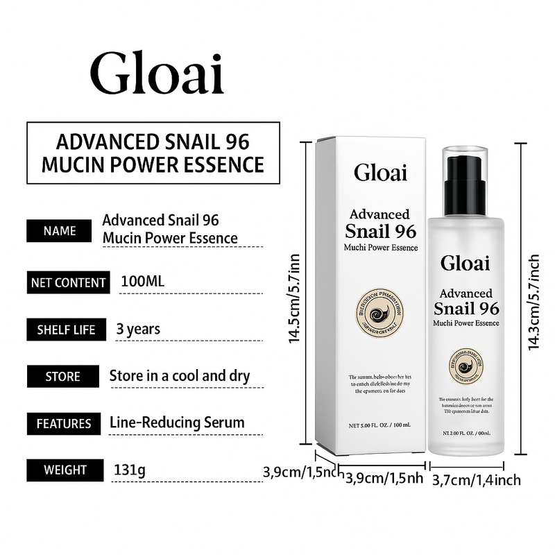 Gloai Glass Skin Serum — 96% Snail Mucin Essence